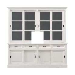 Buffetkast Provence - Wit/donkergrijs 220 Cm