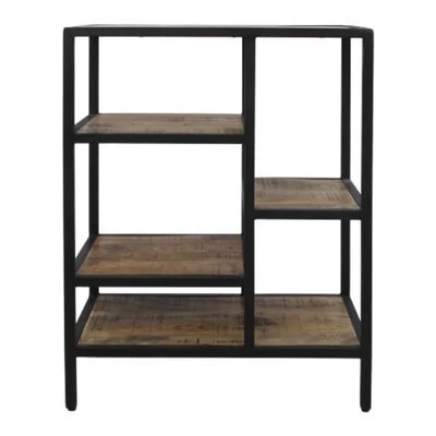 Open Vakkenkast Levels - Mangohout/ijzer - 60x81 Cm 5 Open Vakkenkast Levels - Mangohout/ijzer - 60x81 Cm - Afbeelding 3