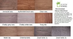 Metalen Zuil "Luus" -Meubelserie Winkel kleuren overzicht eiken totaal 5