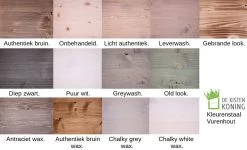 Wandmeubel Rocha -Meubelserie Winkel kleuren overzicht vuren totaal 14