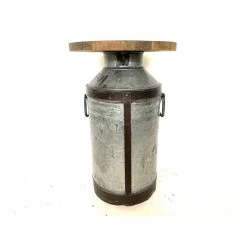 Oude Melkbus - Mangohout - Bijzettafel D40H66 Cm