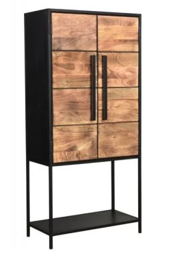 Opbergkast Van Barnwood En Staal 80x40x170 Cm