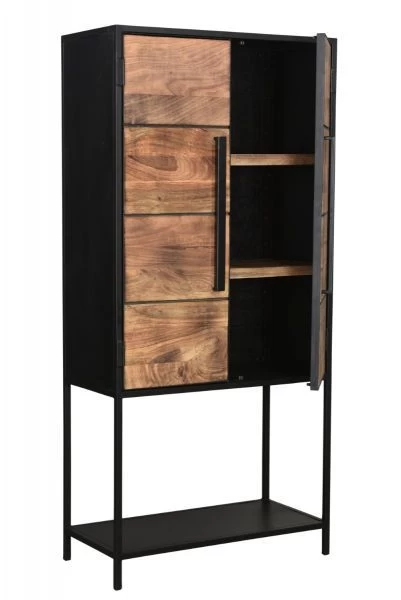 Opbergkast Van Barnwood En Staal 80x40x170 Cm 4 Opbergkast Van Barnwood En Staal 80x40x170 Cm - Afbeelding 2