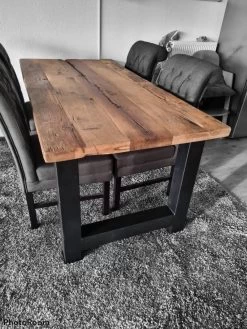 Tafelblad Oud Eiken / Wagonhout -Meubelserie Winkel tafel oud eiken