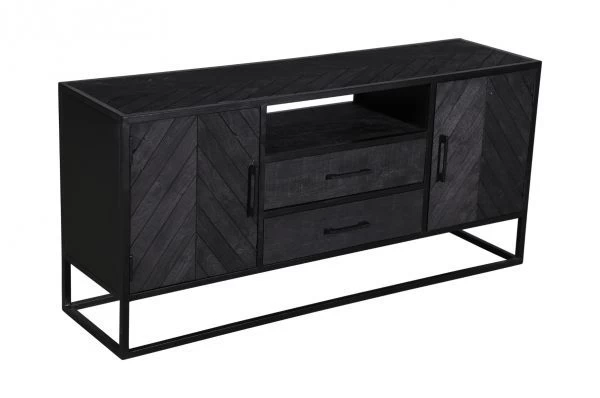 Visgraat Mango Hout Dressoir 2 Deur En 2 Lades 3 Visgraat Mango Hout Dressoir 2 Deur En 2 Lades