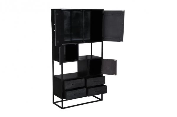 Visgraat Mango Opbergkast Open 90x40x180 Cm 4 Visgraat Mango Opbergkast Open 90x40x180 Cm - Afbeelding 2