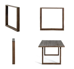 Oud Eiken Tafel Met U Smal Onderstel -Meubelserie Winkel uhouttafel2small2